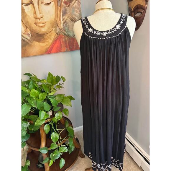 Vintage Bohemian Tie Dye Hearts Summer Sun Dress - Picture 7 of 7